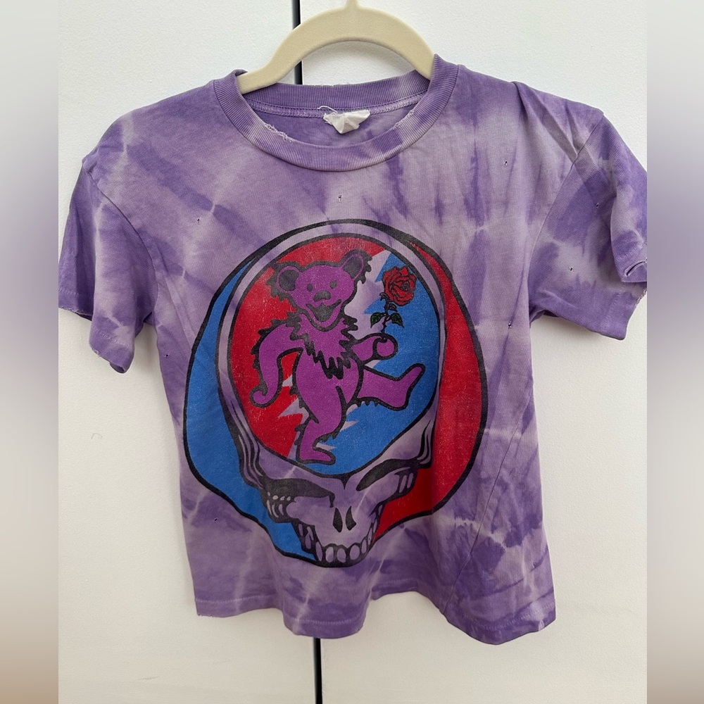 MadeWorn purple tie dye Grateful Dead bears tee XS
